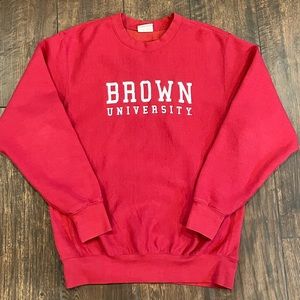 Vintage Brown University Red Crewneck